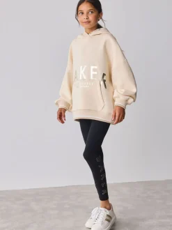 Baker by Ted Baker Oversized Stone Foil Branded Hoodie and Leggings Set 2 Piece