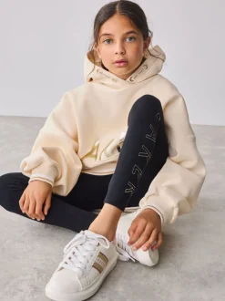 Baker by Ted Baker Oversized Stone Foil Branded Hoodie and Leggings Set 2 Piece
