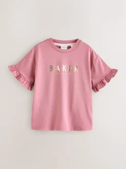 Baker by Ted Baker 3 Pack Boxy Fit Frill Graphic Printed T-Shirts
