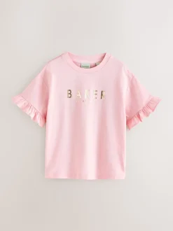 Baker by Ted Baker 3 Pack Boxy Fit Frill Graphic Printed T-Shirts
