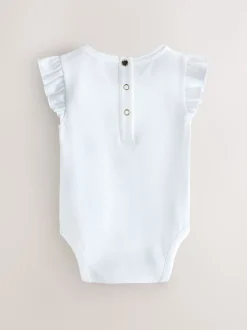 Baker by Ted Baker 2 Pack White/Pink Frill Bodysuits