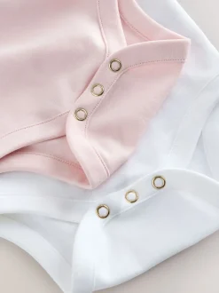 Baker by Ted Baker 2 Pack White/Pink Frill Bodysuits