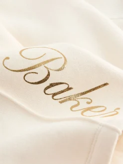 Baker by Ted Baker 2 Piece Cream Sweat & Pintuck Wide Leg Jogger Set