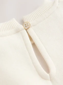 Baker by Ted Baker 2 Piece Cream Sweat & Pintuck Wide Leg Jogger Set