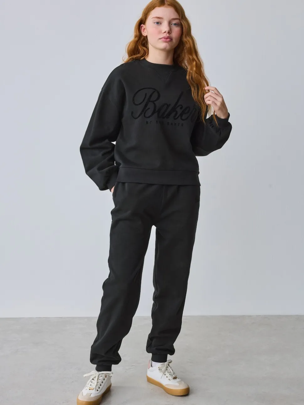 Baker by Ted Baker 2 Piece Flock Print Boxy Sweat & Cuffed Joggers Set