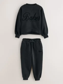 Baker by Ted Baker 2 Piece Flock Print Boxy Sweat & Cuffed Joggers Set