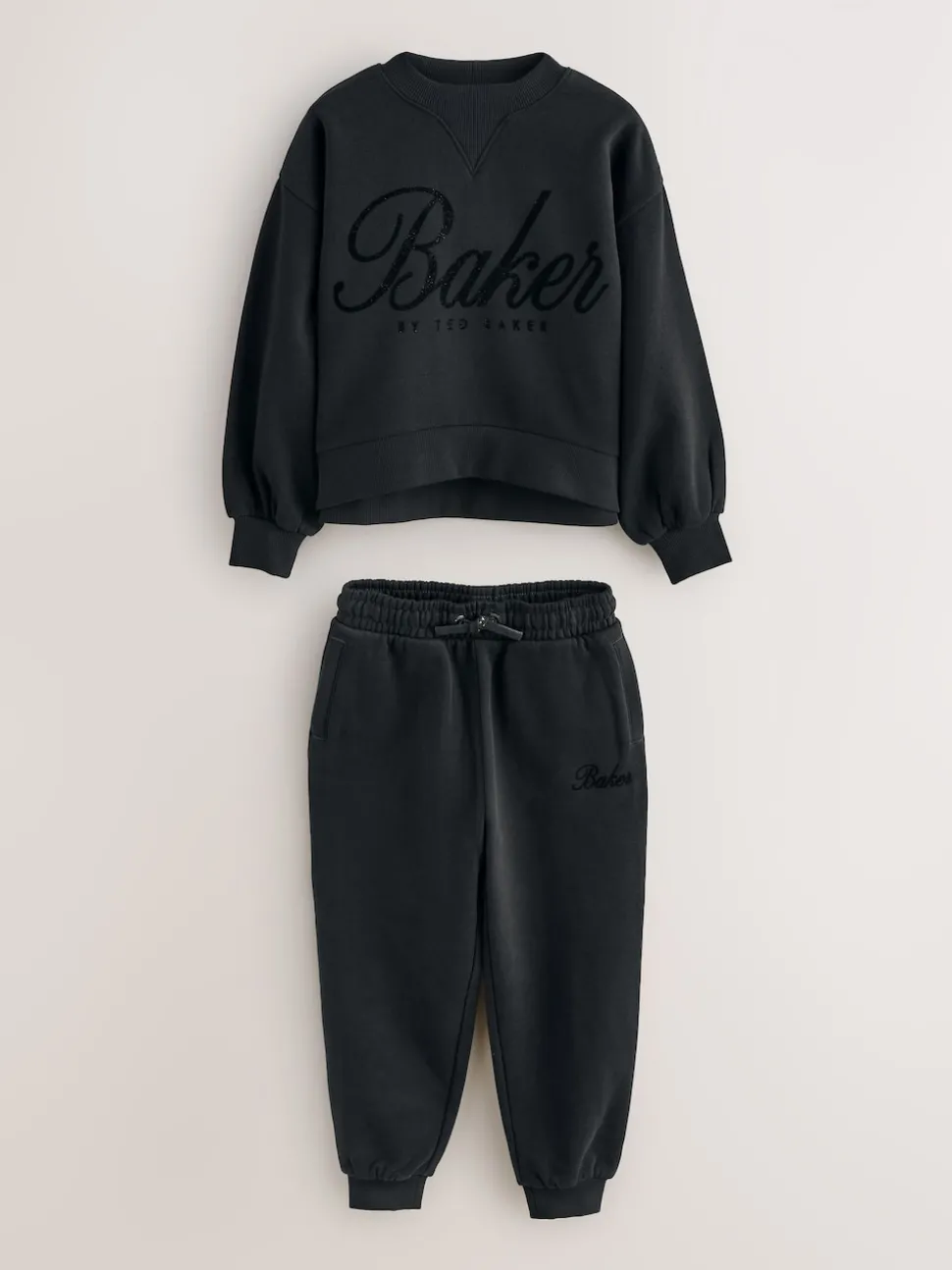 Baker by Ted Baker 2 Piece Flock Print Boxy Sweat & Cuffed Joggers Set