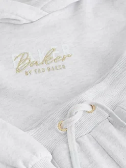 Baker by Ted Baker 2 Piece Grey Marl Graphic Hoodie & Cargo Joggers Set