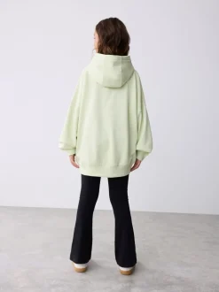 Baker by Ted Baker 2 Piece Lime Green Boxy Flock Print Hoodie and Flare Set