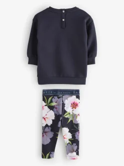 Baker by Ted Baker 2 Piece Longline Bow Sweat and Floral Leggings Set