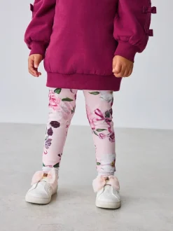Baker by Ted Baker 2 Piece Longline Bow Sweatshirts & Printed Leggings Set