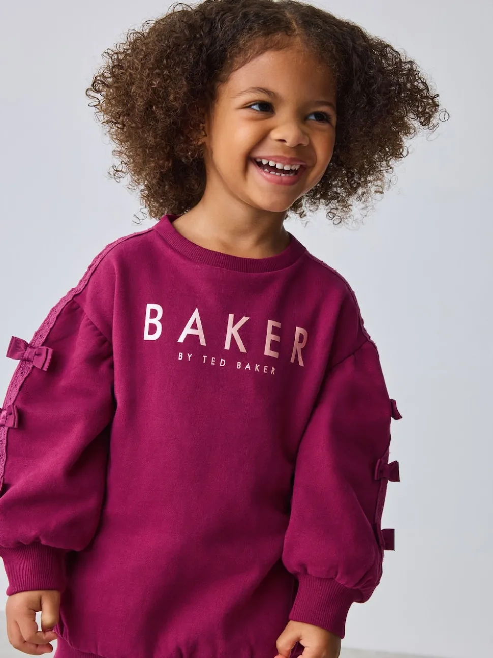 Baker by Ted Baker 2 Piece Longline Bow Sweatshirts & Printed Leggings Set