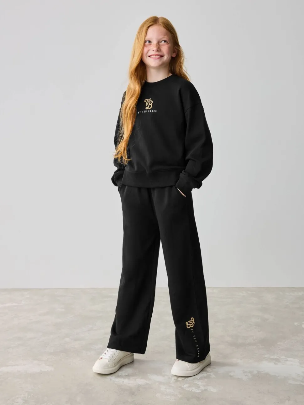 Baker by Ted Baker 2 Piece Varsity Sweater and Wide Leg Joggers Set