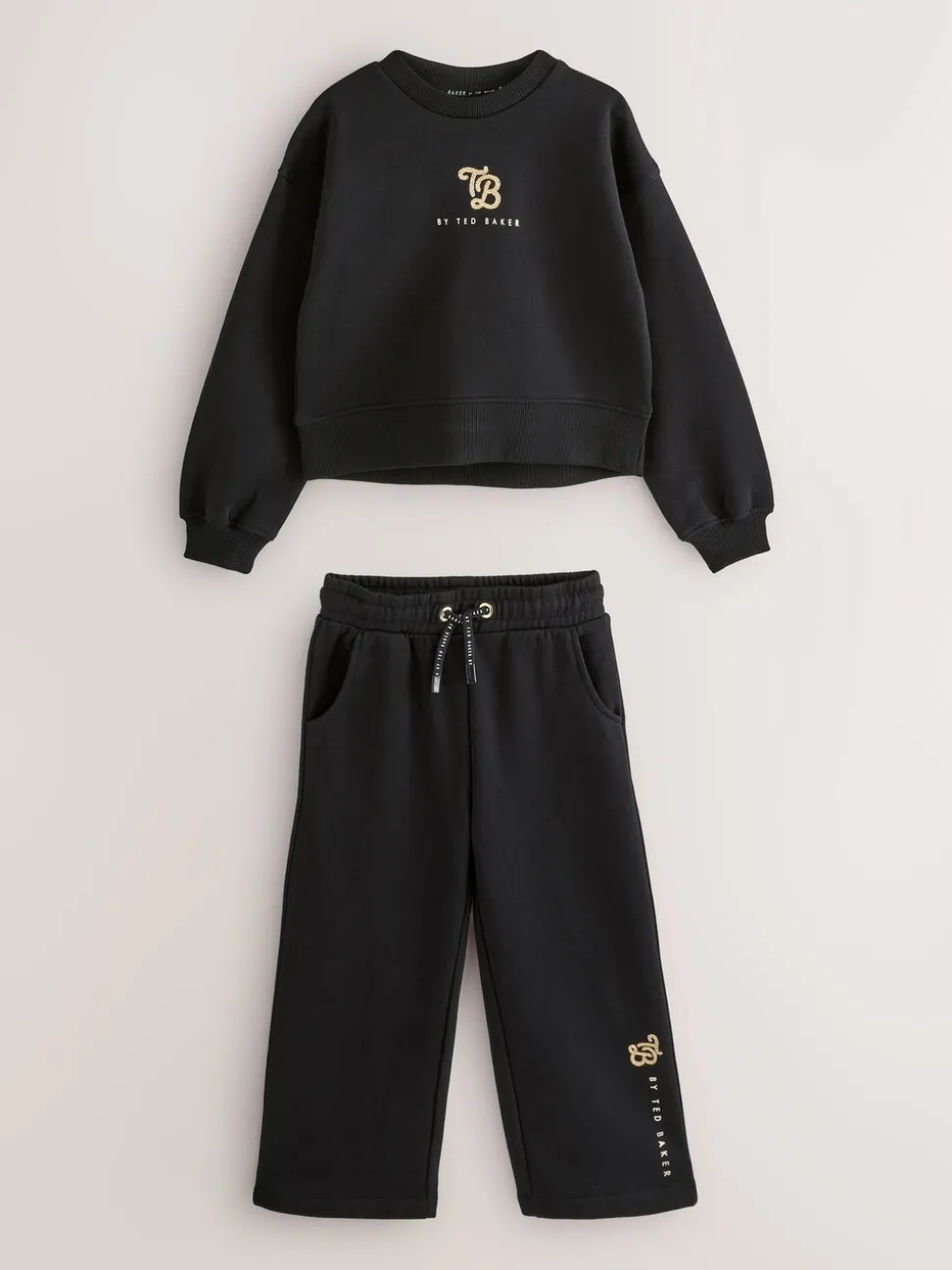 Baker by Ted Baker 2 Piece Varsity Sweater and Wide Leg Joggers Set