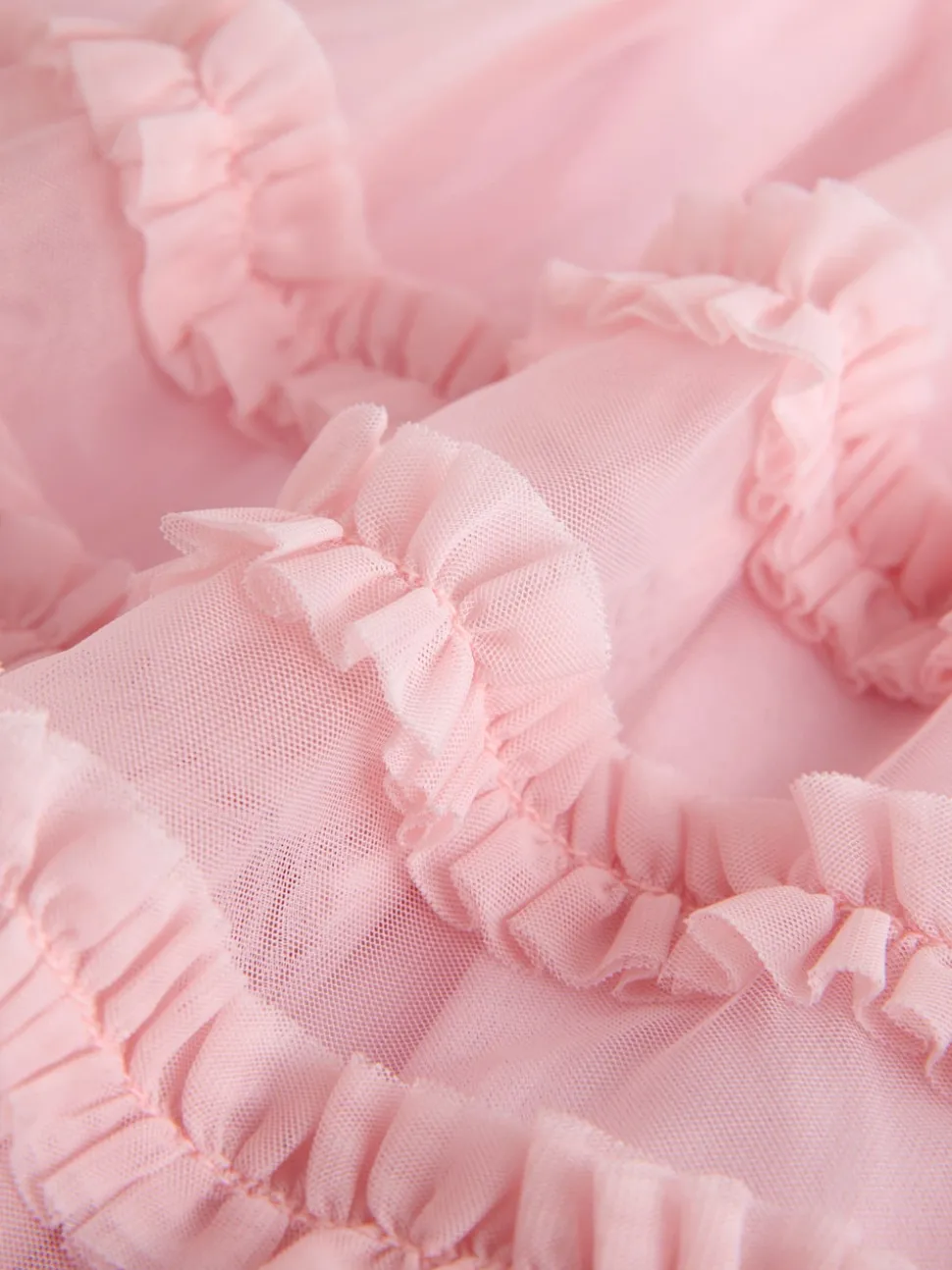 Baker by Ted Baker Pink 3D Corsage Mesh Tier Dress