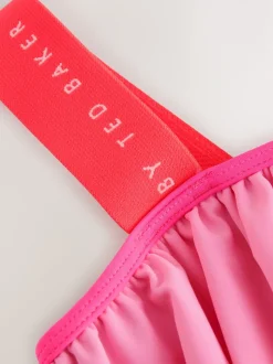 Baker by Ted Baker Pink Frill Swimsuit