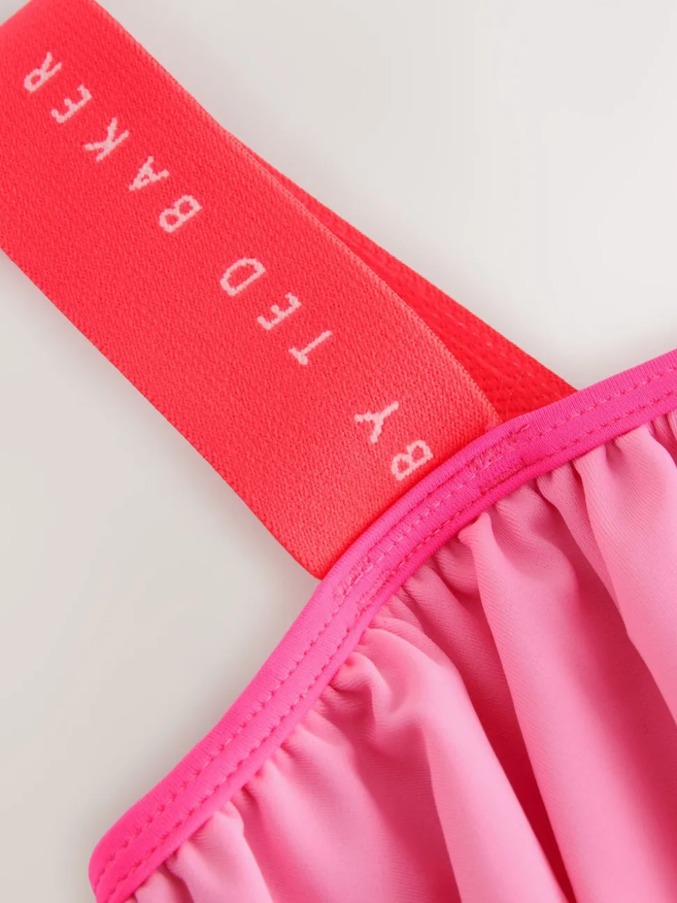 Baker by Ted Baker Pink Frill Swimsuit