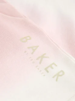 Baker by Ted Baker Pink/Lilac 2 Piece Ombre Sweatshirt & Shorts Set