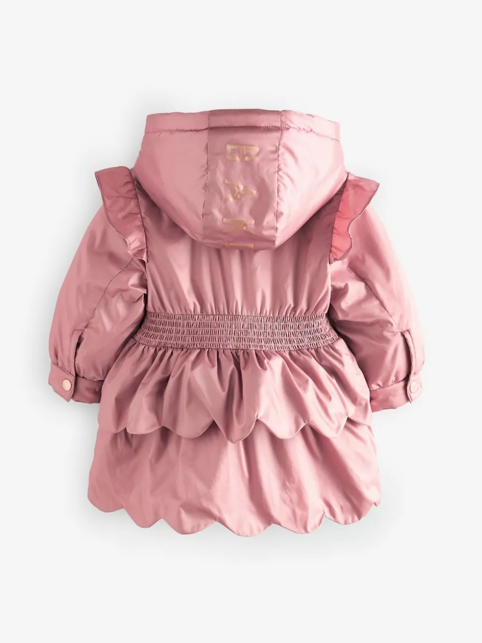 Baker by Ted Baker Pink Shower Resistant Lightweight Scallop Raincoat