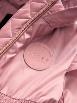 Baker by Ted Baker Pink Shower Resistant Lightweight Scallop Raincoat