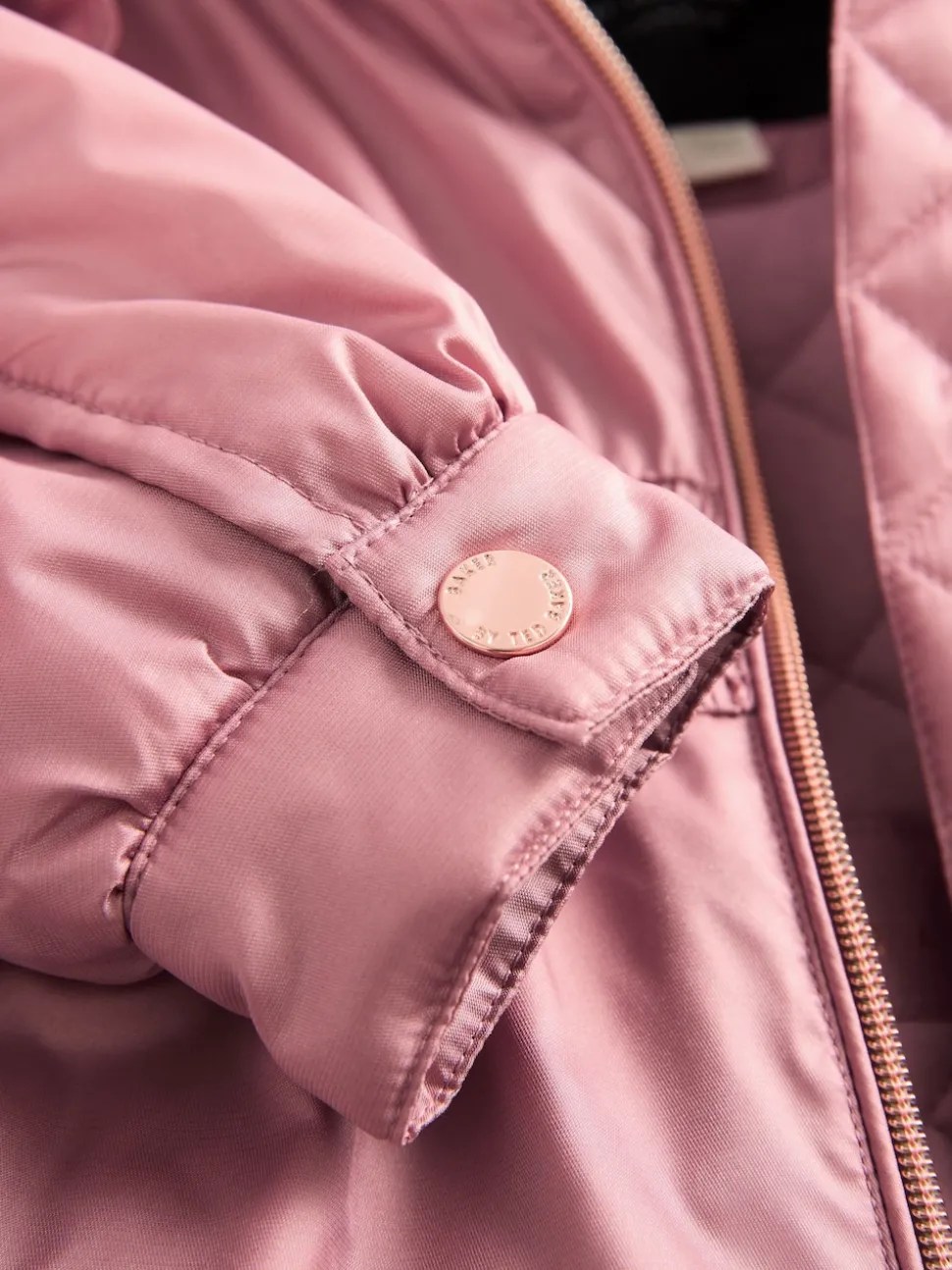 Baker by Ted Baker Pink Shower Resistant Lightweight Scallop Raincoat