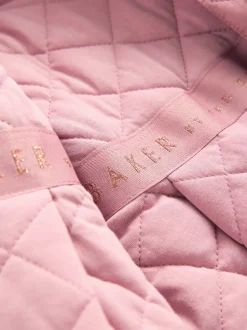 Baker by Ted Baker Pink Shower Resistant Lightweight Scallop Raincoat