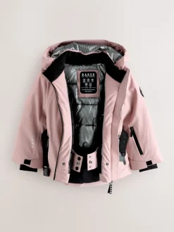 Baker by Ted Baker Pink Waterproof Belted Padded Ski Jacket