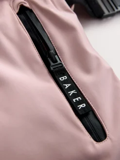 Baker by Ted Baker Pink Waterproof Belted Padded Ski Jacket