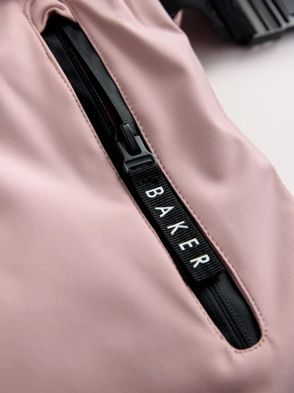 Baker by Ted Baker Pink Waterproof Belted Padded Ski Jacket