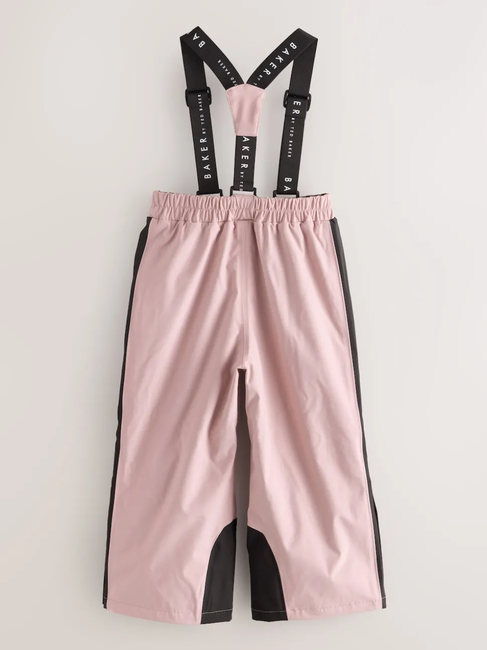 Baker by Ted Baker Pink Waterproof Logo-Tape Padded Ski Salopettes Trousers