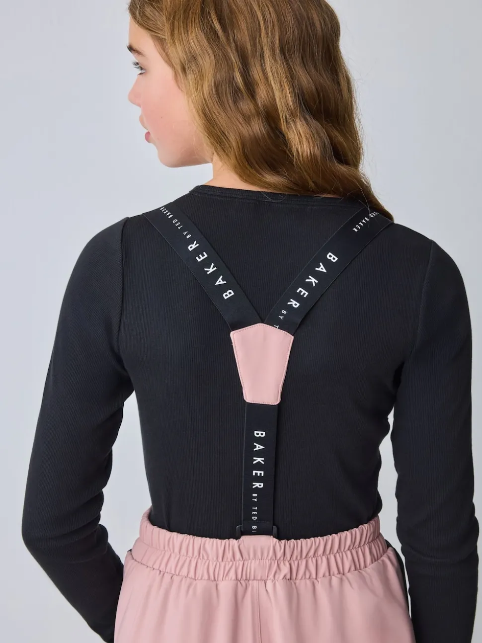 Baker by Ted Baker Pink Waterproof Logo-Tape Padded Ski Salopettes Trousers