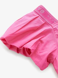 Baker by Ted Baker Pink Woven Puff Sleeve Top and Tier Skirt Set 2 Piece