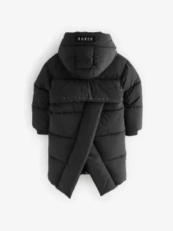 Baker by Ted Baker Shower Resistant Duvet Wrap Padded Black Coat