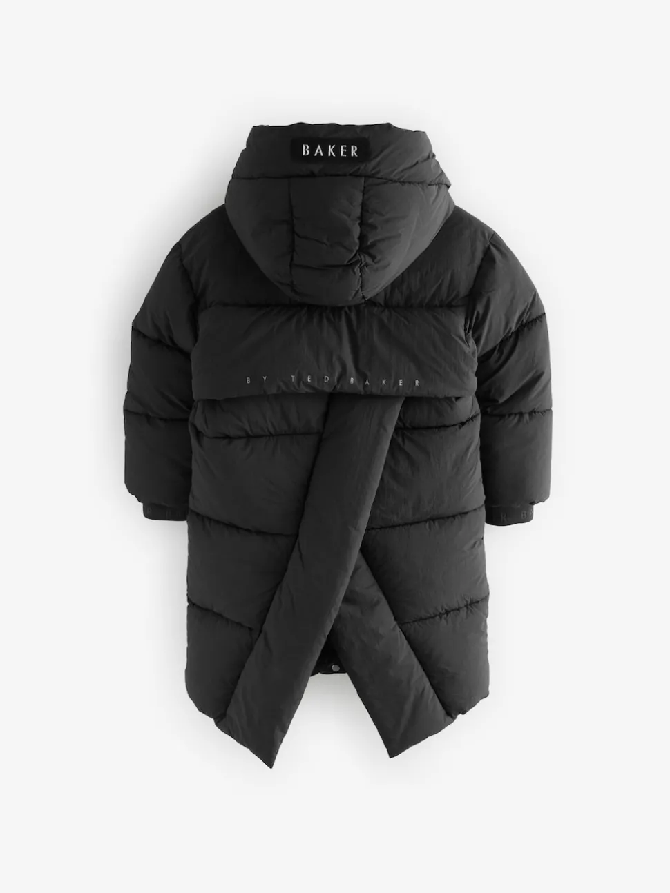 Baker by Ted Baker Shower Resistant Duvet Wrap Padded Black Coat