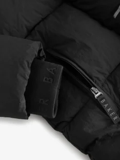 Baker by Ted Baker Shower Resistant Duvet Wrap Padded Black Coat