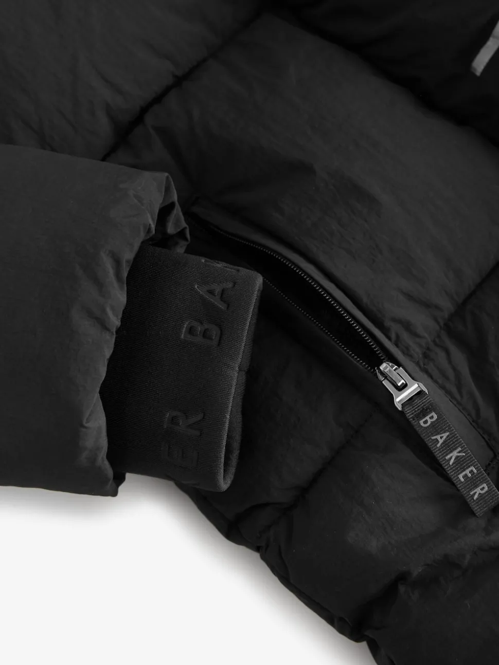 Baker by Ted Baker Shower Resistant Duvet Wrap Padded Black Coat