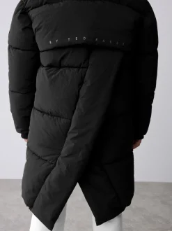 Baker by Ted Baker Shower Resistant Duvet Wrap Padded Black Coat