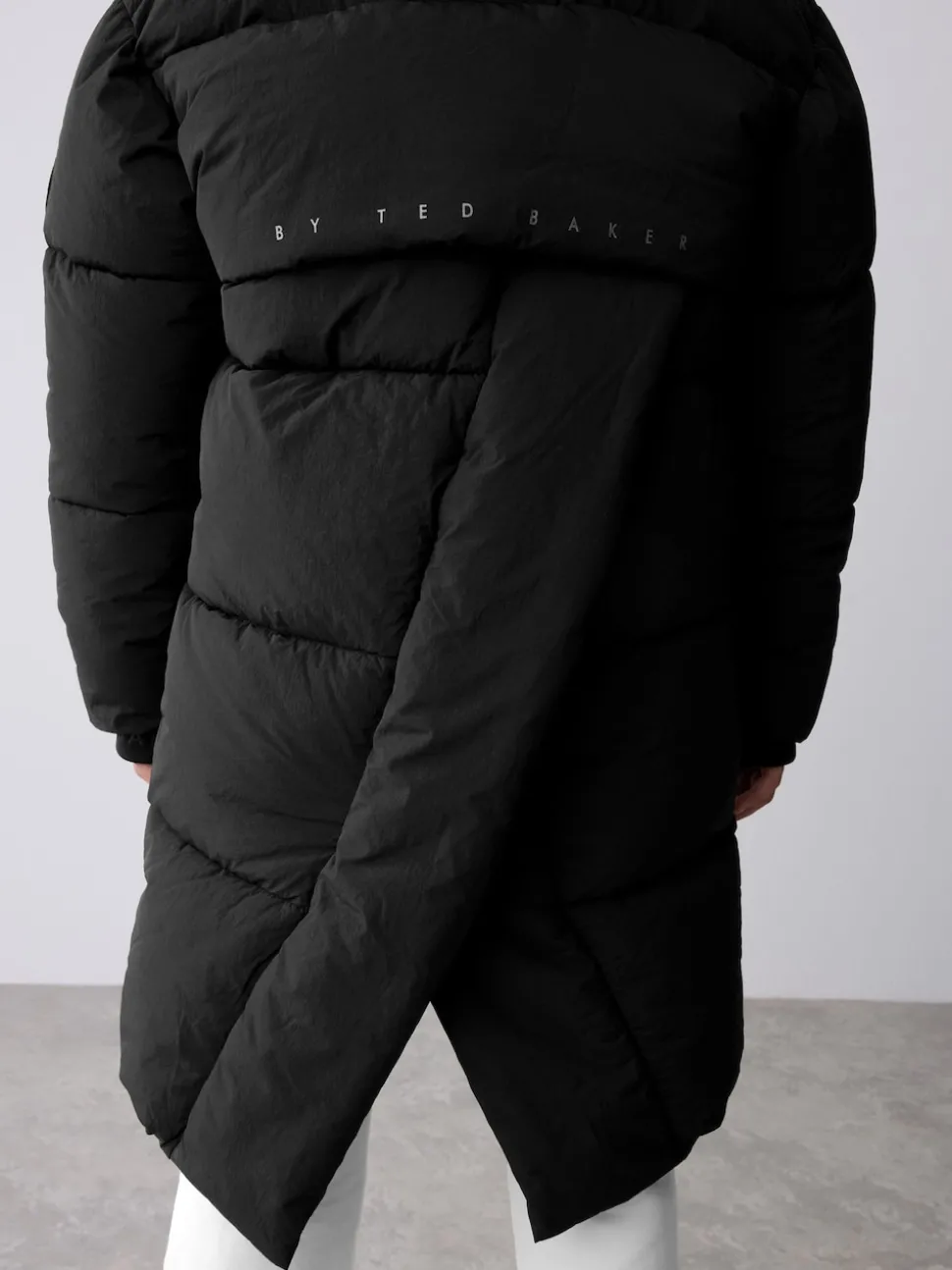 Baker by Ted Baker Shower Resistant Duvet Wrap Padded Black Coat