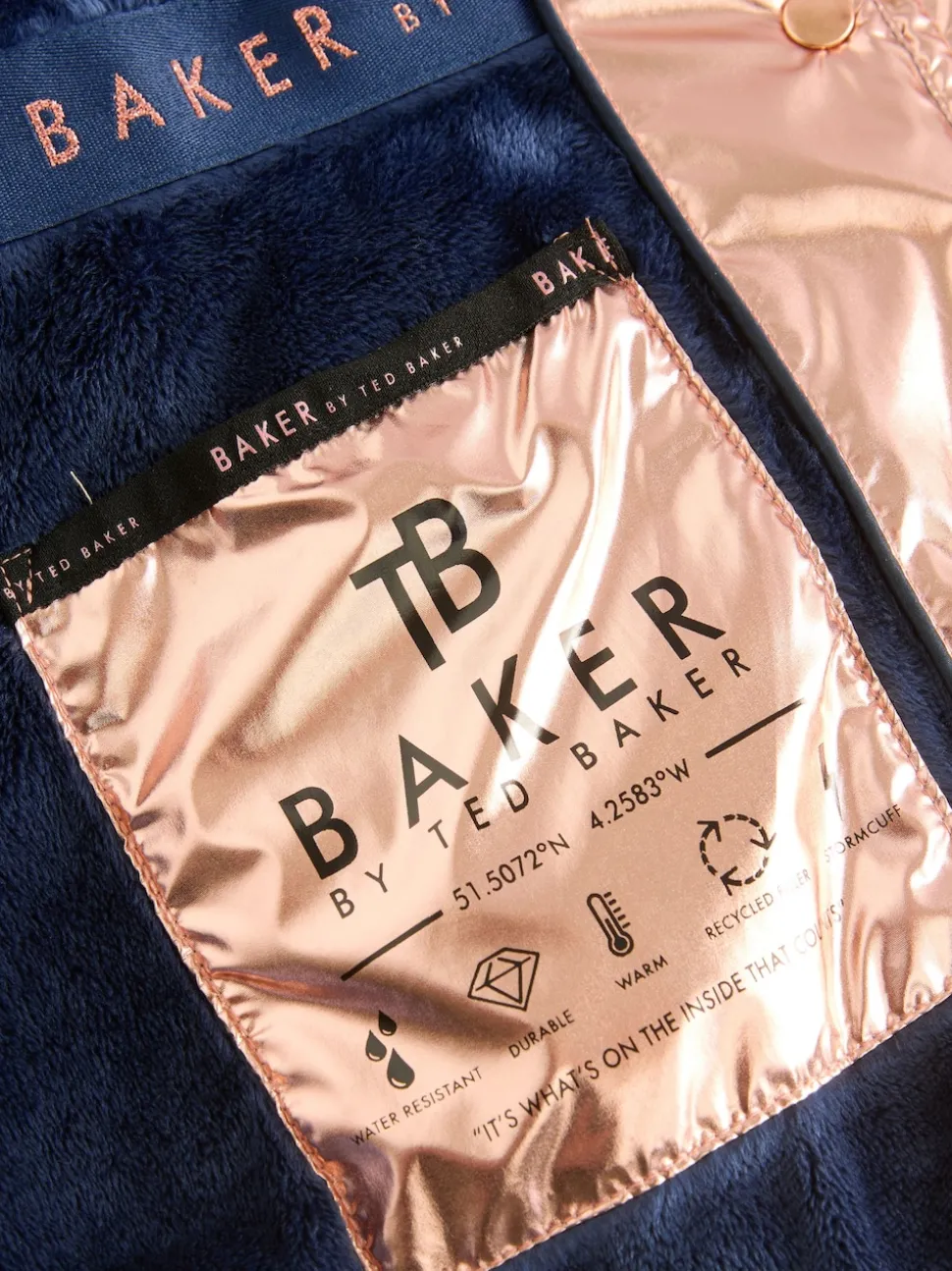 Baker by Ted Baker Shower Resistant Midweight Belted Padded Coat