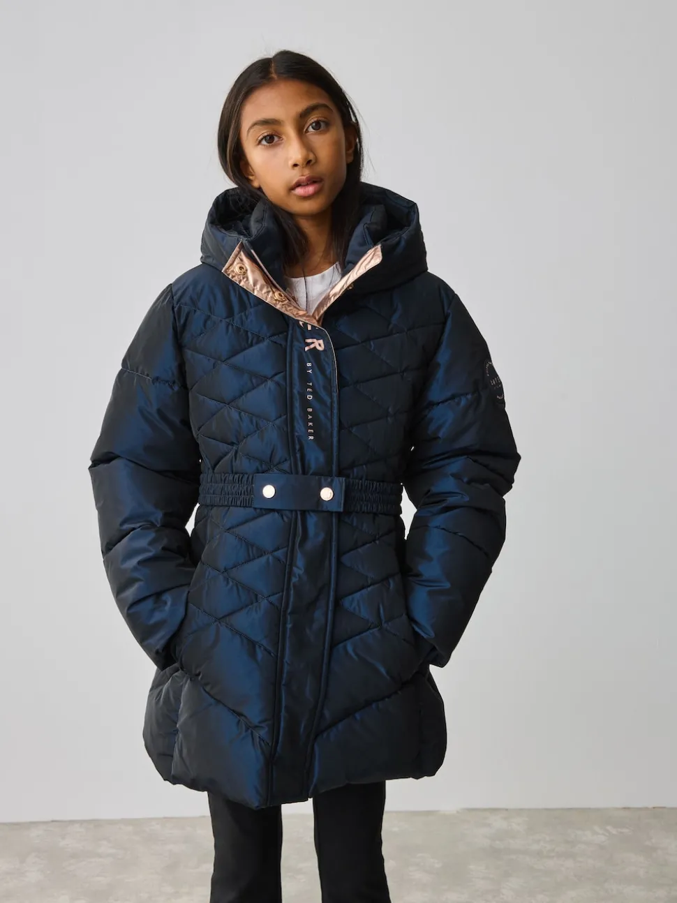 Baker by Ted Baker Shower Resistant Midweight Belted Padded Coat