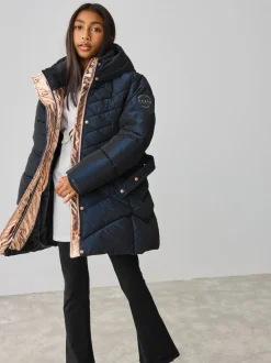 Baker by Ted Baker Shower Resistant Midweight Belted Padded Coat