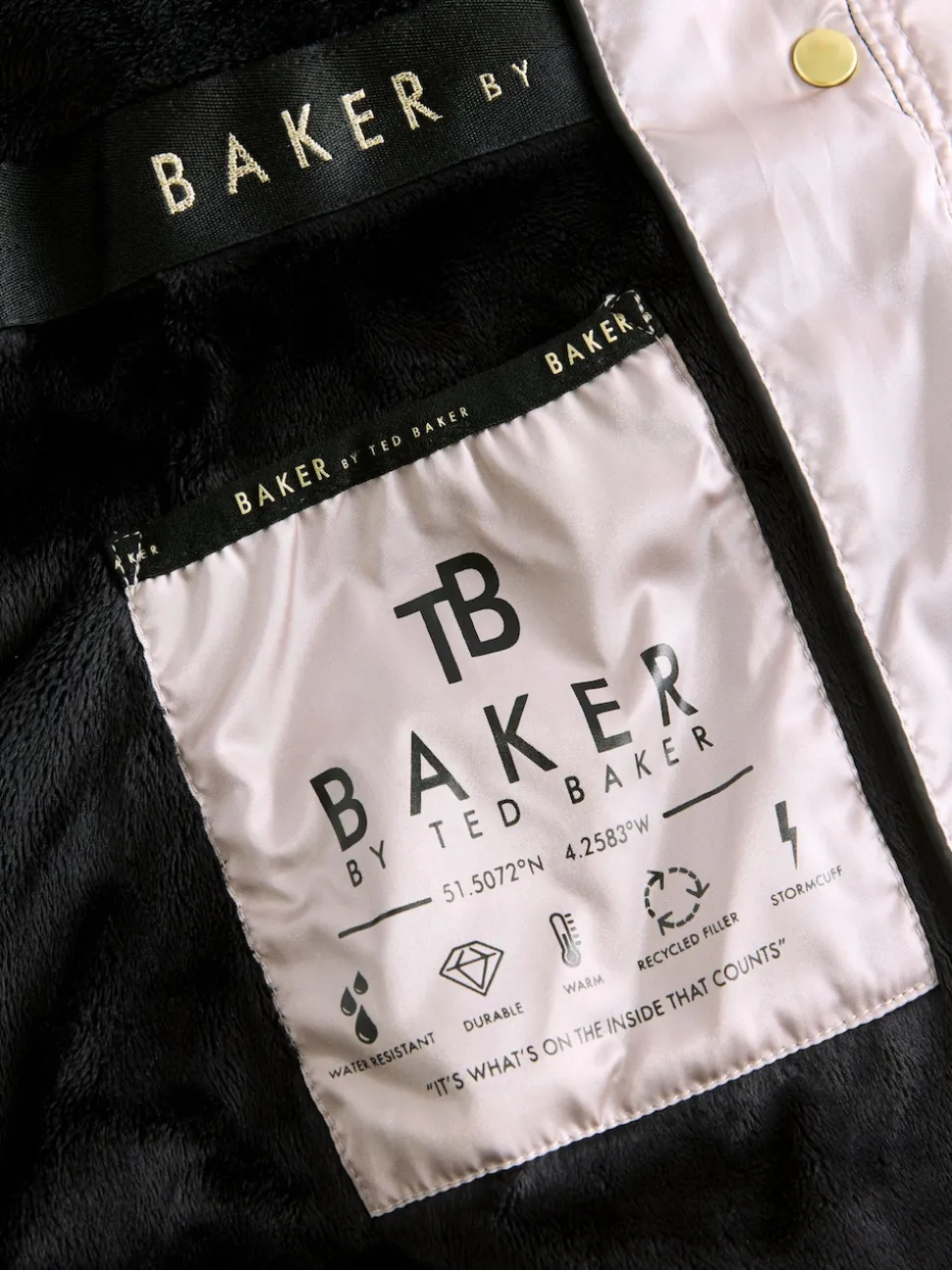 Baker by Ted Baker Shower Resistant Midweight Belted Padded Coat