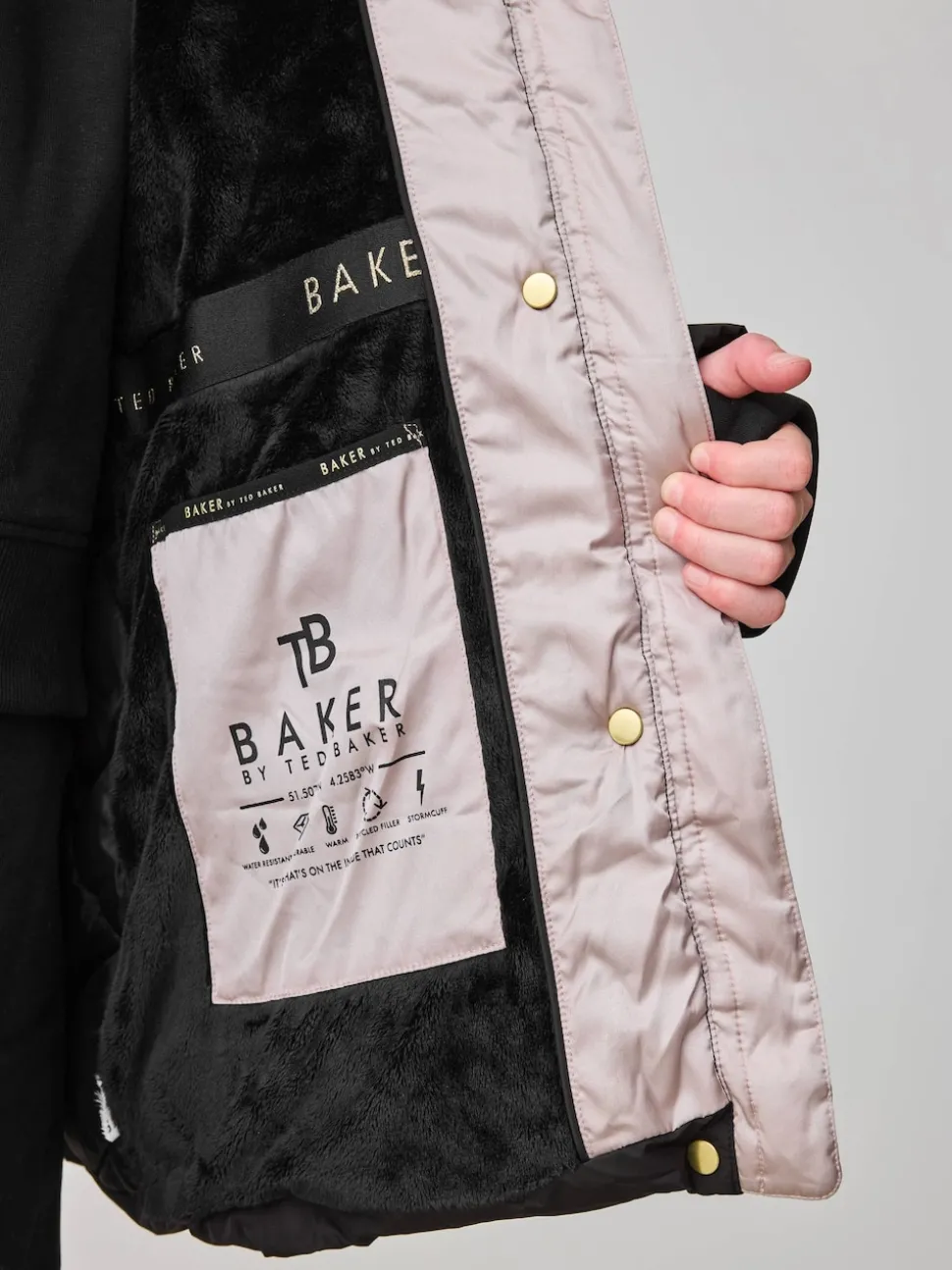Baker by Ted Baker Shower Resistant Midweight Belted Padded Coat
