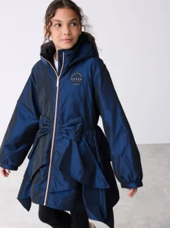 Baker by Ted Baker Shower Resistant Bow Frill Raincoat