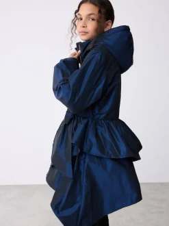 Baker by Ted Baker Shower Resistant Bow Frill Raincoat