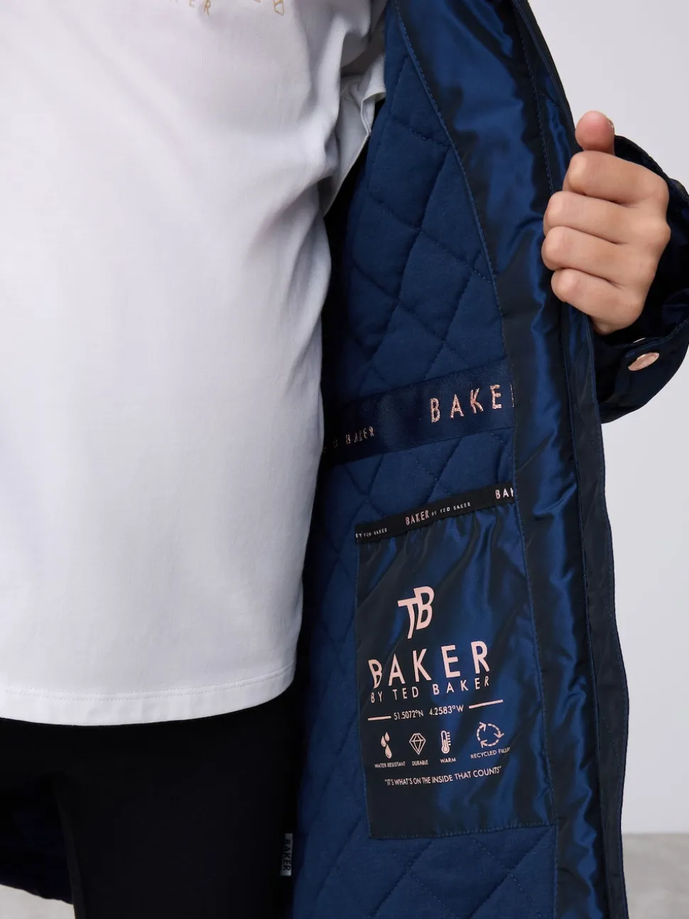 Baker by Ted Baker Shower Resistant Bow Frill Raincoat