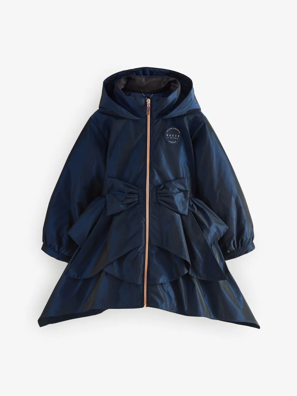 Baker by Ted Baker Shower Resistant Bow Frill Raincoat
