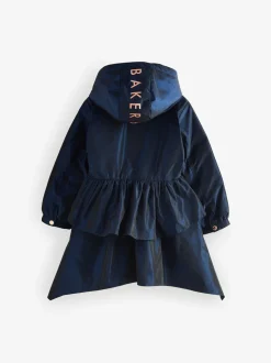 Baker by Ted Baker Shower Resistant Bow Frill Raincoat