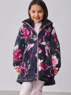 Baker by Ted Baker Shower Resistant Branded Hem Raincoat