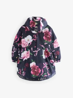 Baker by Ted Baker Shower Resistant Branded Hem Raincoat